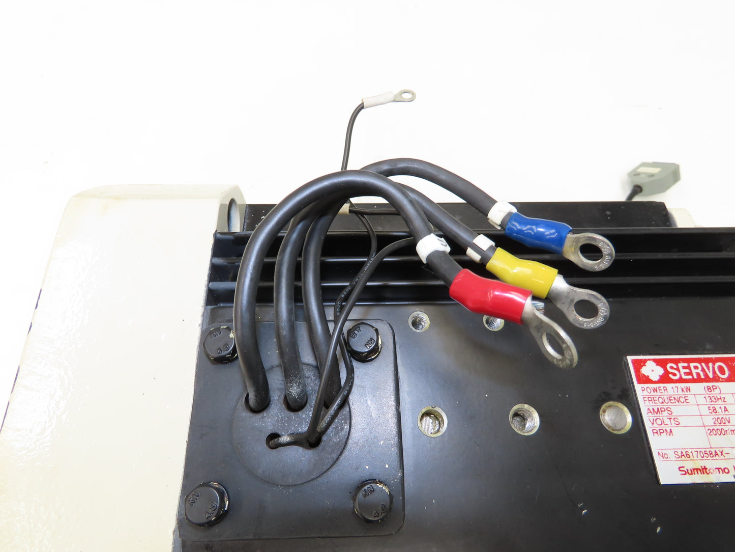 Sumitomo SD40E-MD  AC Servo Motor 17kw 200V 2000 RPM Spline Shaft