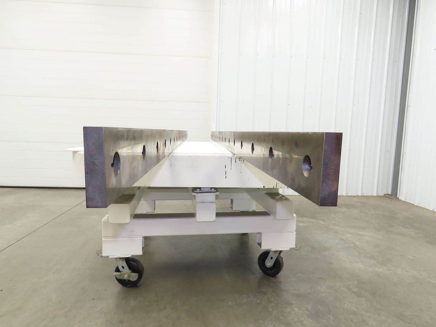 Press Brake Punch & Die Holder 124" Length 16 Keyed Bolt Holes W/Crack Lot of 2