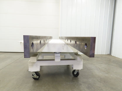 Press Brake Punch & Die Holder 124" Length 16 Keyed Bolt Holes W/Crack Lot of 2