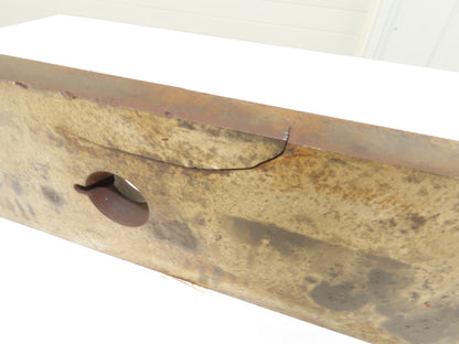 Press Brake Punch & Die Holder 124" Length 16 Keyed Bolt Holes W/Crack Lot of 2