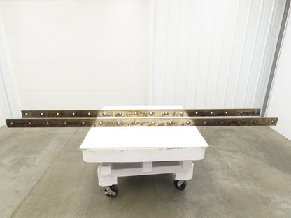 Press Brake Punch & Die Holder 124" Length 16 Keyed Bolt Holes W/Crack Lot of 2