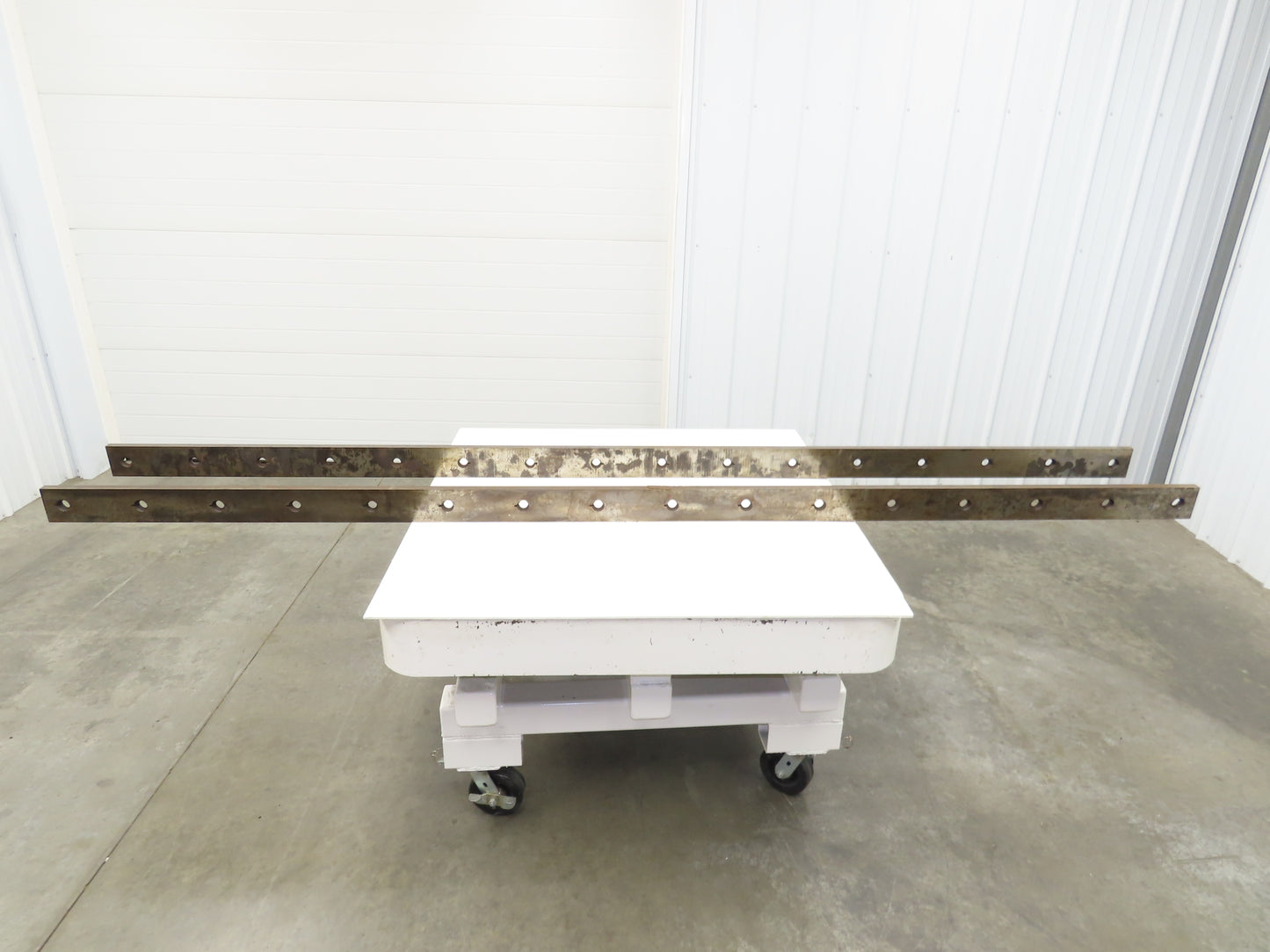 Press Brake Punch & Die Holder 124" Length 16 Keyed Bolt Holes W/Crack Lot of 2