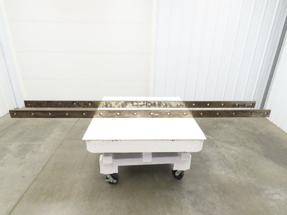 Press Brake Punch & Die Holder 124" Length 16 Keyed Bolt Holes W/Crack Lot of 2