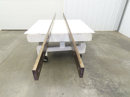 Press Brake Punch & Die Holder 124" Length 16 Keyed Bolt Holes W/Crack Lot of 2