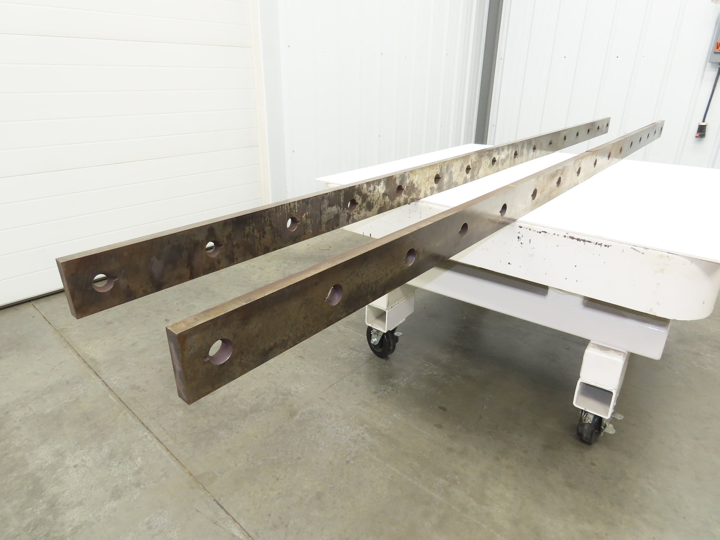 Press Brake Punch & Die Holder 124" Length 16 Keyed Bolt Holes W/Crack Lot of 2