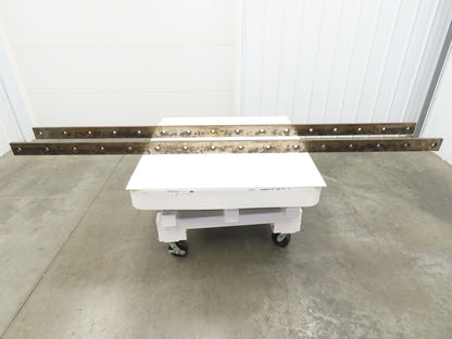 Press Brake Punch & Die Holder 124" Length 16 Keyed Bolt Holes W/Crack Lot of 2