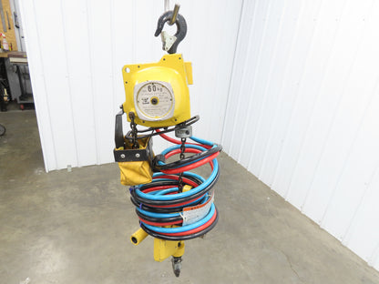 Endo Kogyo ATC-60K 132Lb 60kg Pneumatic Air Chain Hoist 7' 6" Lift Hook Pendant
