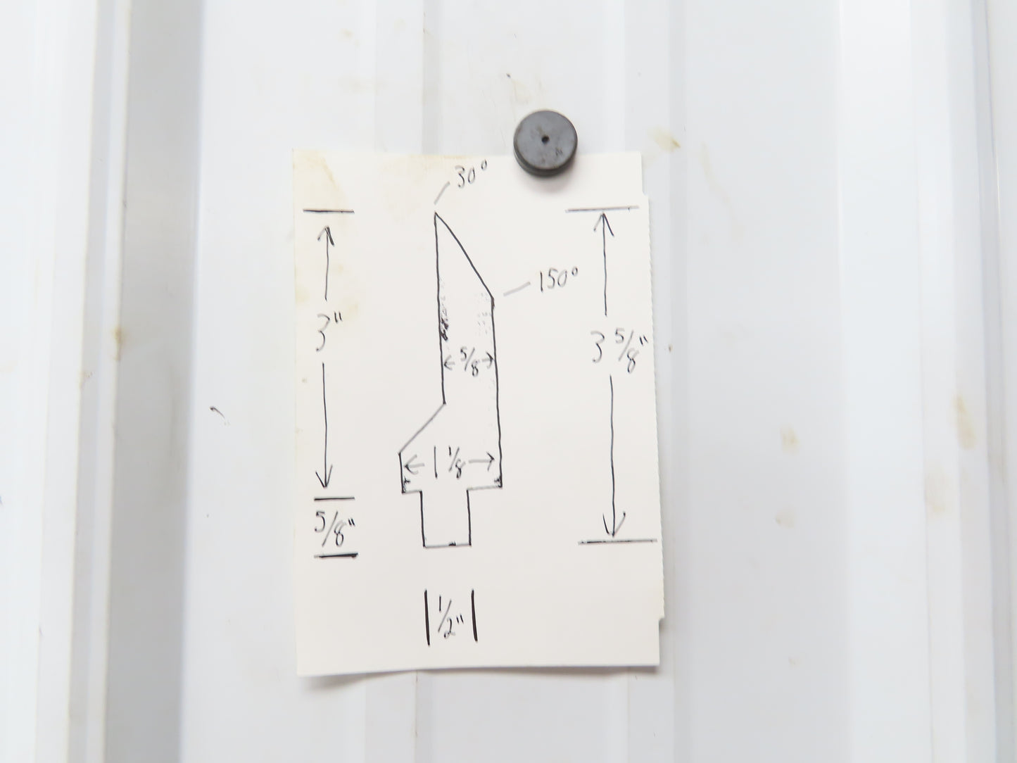 Press Brake Straight Punch Die 120" Long 30° V 1/2" x 5/8" Tang