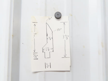 Press Brake Straight Punch Die 120" Long 30° V 1/2" x 5/8" Tang