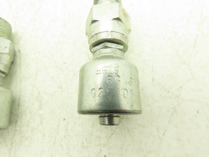 Gates G25105 0606 /6G 6MPX Hydraulic Hose Fitting  Hose ID 3/8" Lot of 6