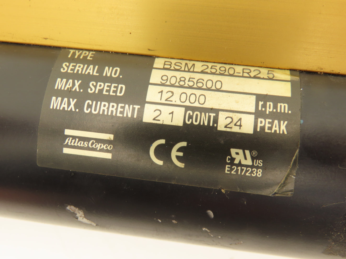 Atlas Copco BSM 2590-R2.5 Nutrunner 1/2" Nut Driver 26" Overall Length 12 RPM