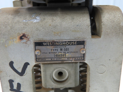 Westinghouse M-501 DC Contactor 300 Amp 600VDC Normally Closed 1745838 Coil