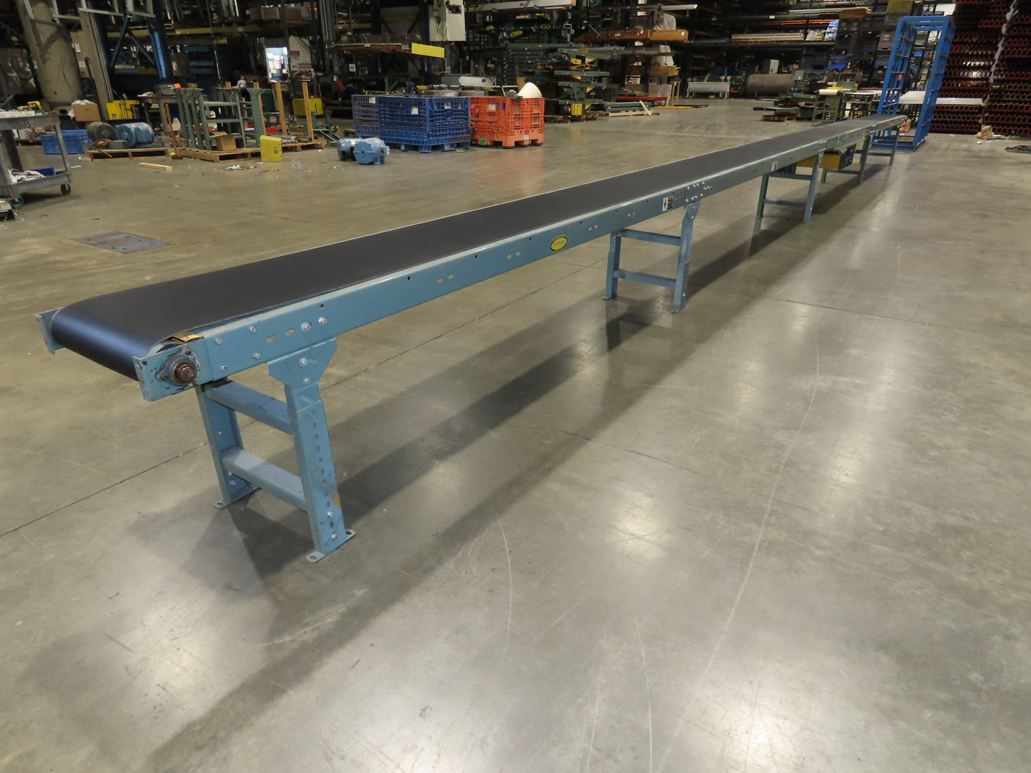 Hytrol 18"x 40' Slider Bed Conveyor 15.5" New Belt .5Hp 3PH Center Drive 100FPM
