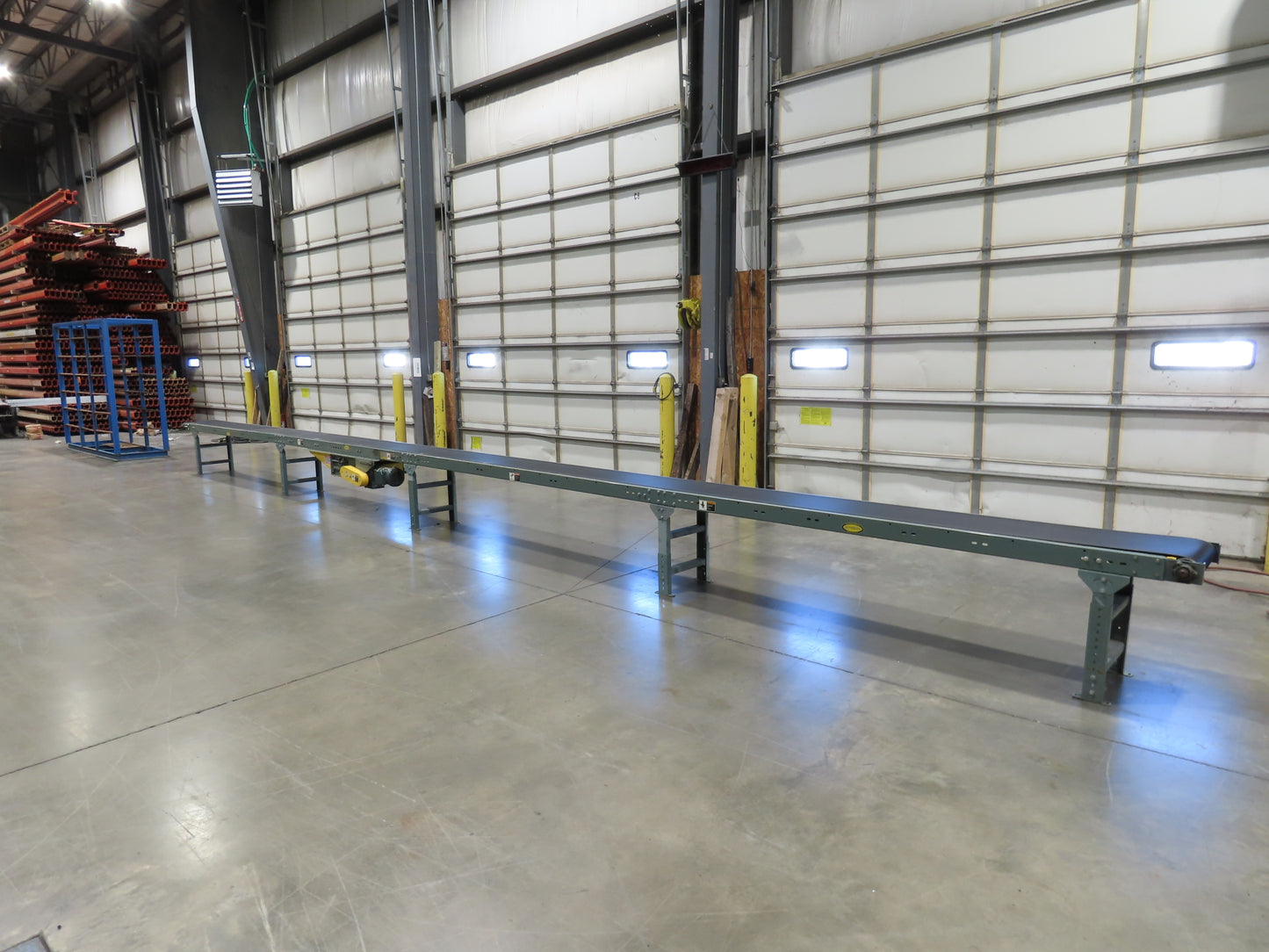 Hytrol 18"x 40' Slider Bed Conveyor 15.5" New Belt .5Hp 3PH Center Drive 100FPM