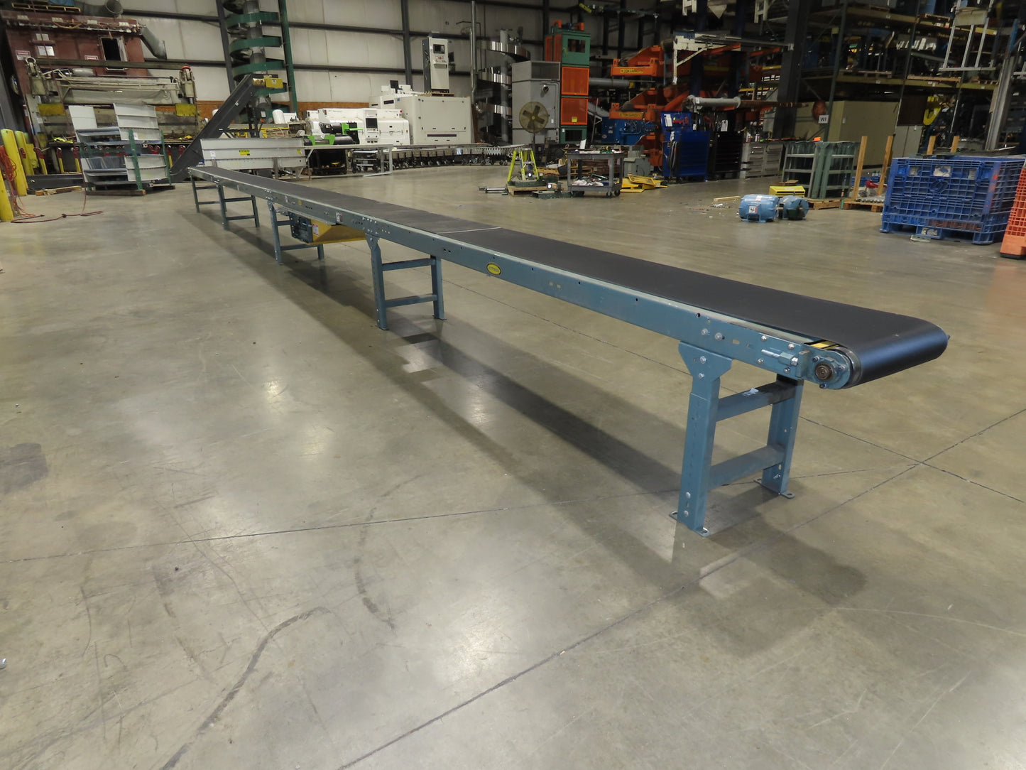 Hytrol 18"x 40' Slider Bed Conveyor 15.5" New Belt .5Hp 3PH Center Drive 100FPM