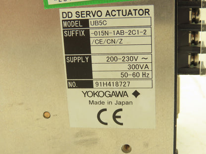 Yokogawa UB5C Dynaserv DD Servo Actuator 200-230V 50/60Hz 1Ph 300VA