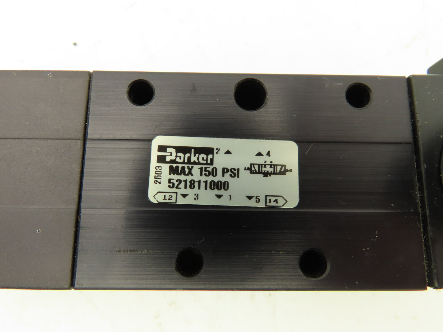 Parker 521811000 Manual Directional Air Control Valve 3-Pos Lever 1/4"npt 150psi