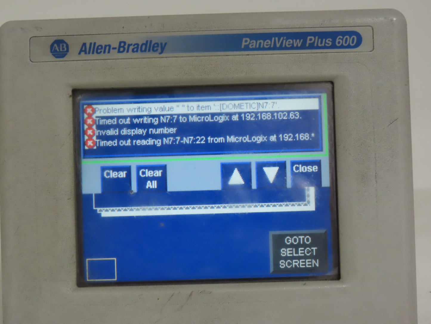 Allen Bradley 2711P-T6C20D PanelView Plus 600 Touch Screen PLC HMI 24VDC SER D