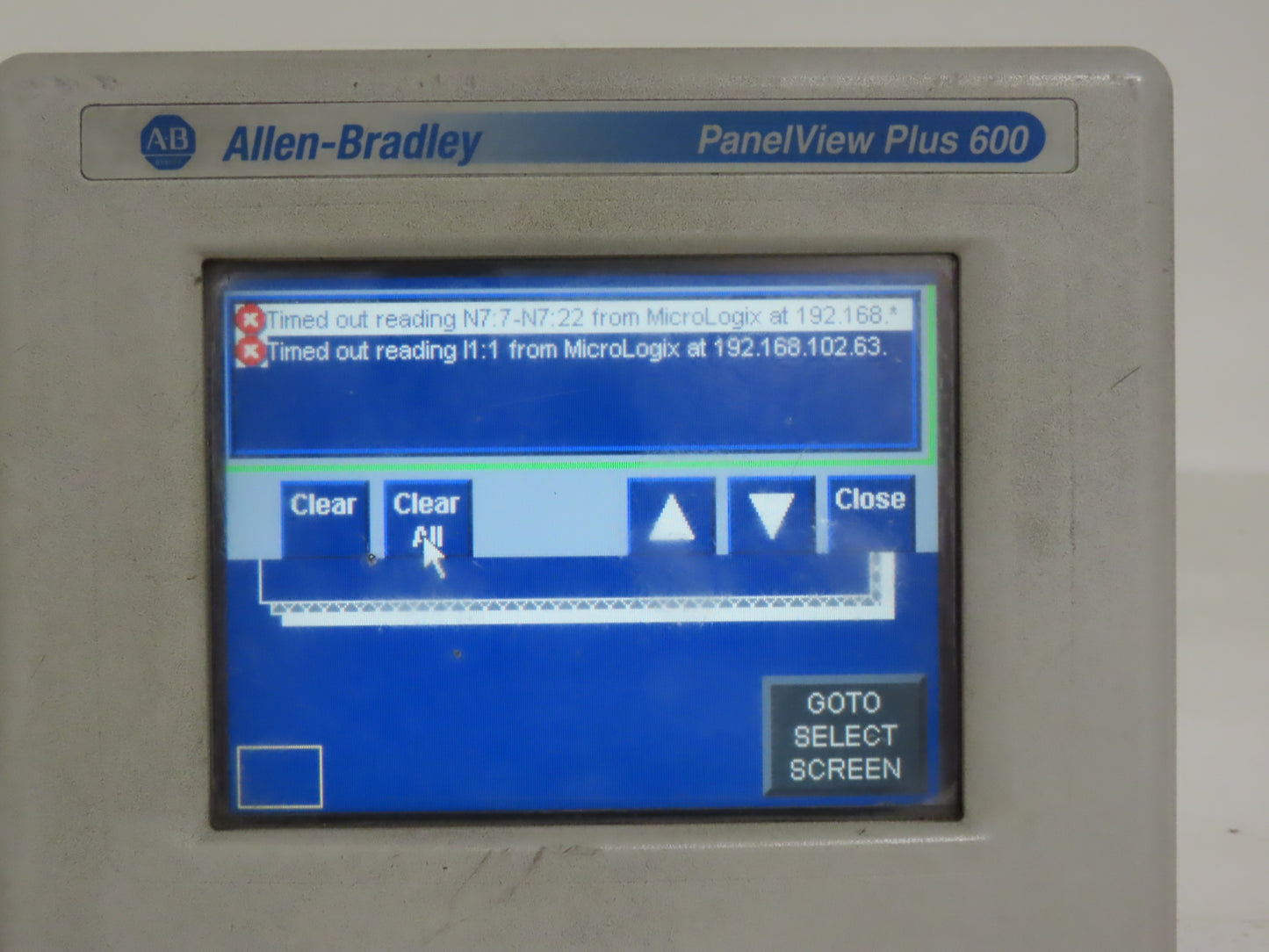 Allen Bradley 2711P-T6C20D PanelView Plus 600 Touch Screen PLC HMI 24VDC SER D