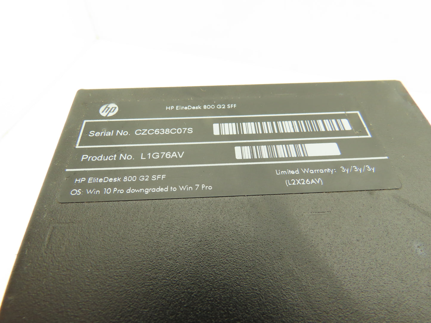 HP 800G2 SFF Elite Desk Intel Core i7-6700 3.4 GHz Quad W7 Pro 128GB SSD 8GB RAM