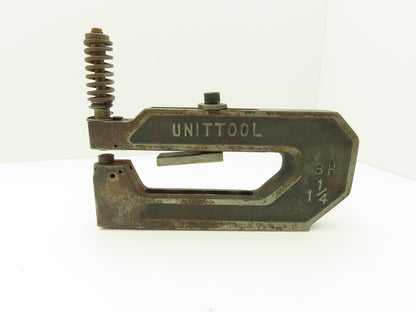Unipunch 8H 1-1/4 Press Brake Punch C Frame 1/4" Circle 8" Throat 1-1/4" W