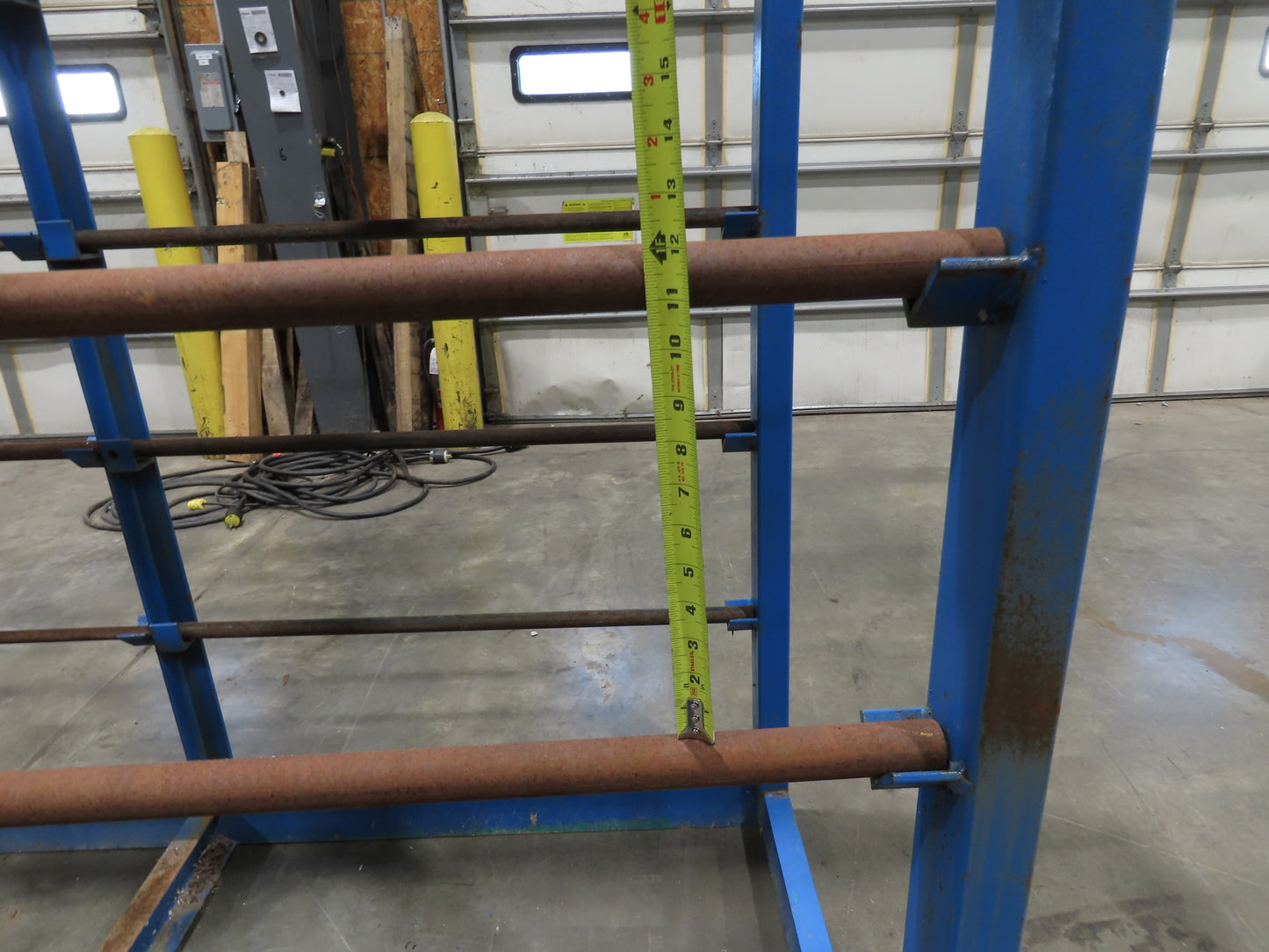 Industrial Custom Wire Spool Organizer Rack Cable Management 36 Rod 113x32x90"