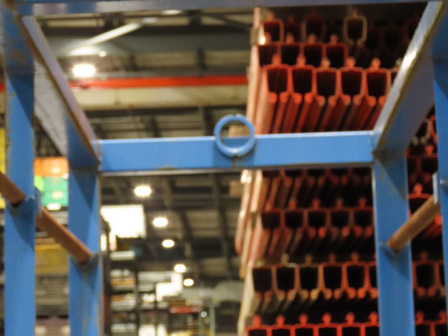 Industrial Custom Wire Spool Organizer Rack Cable Management 36 Rod 113x32x90"