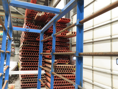 Industrial Custom Wire Spool Organizer Rack Cable Management 36 Rod 113x32x90"