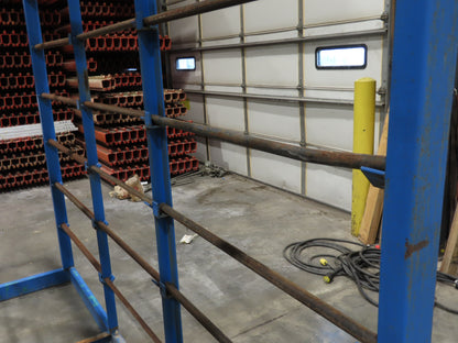 Industrial Custom Wire Spool Organizer Rack Cable Management 36 Rod 113x32x90"