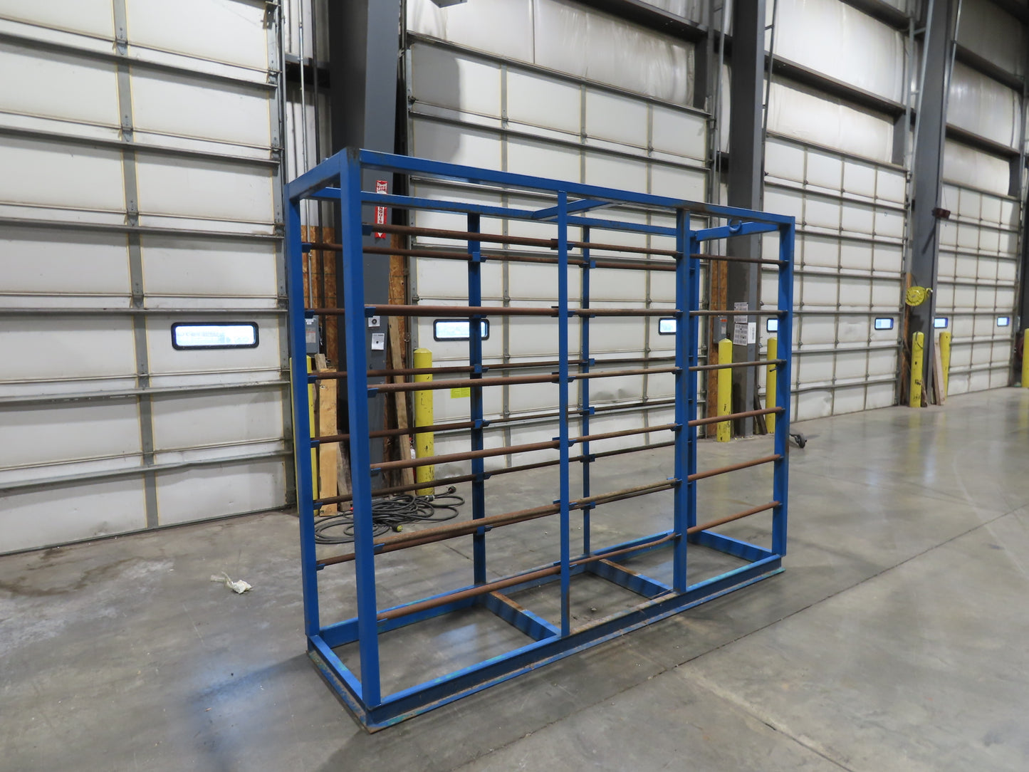 Industrial Custom Wire Spool Organizer Rack Cable Management 36 Rod 113x32x90"