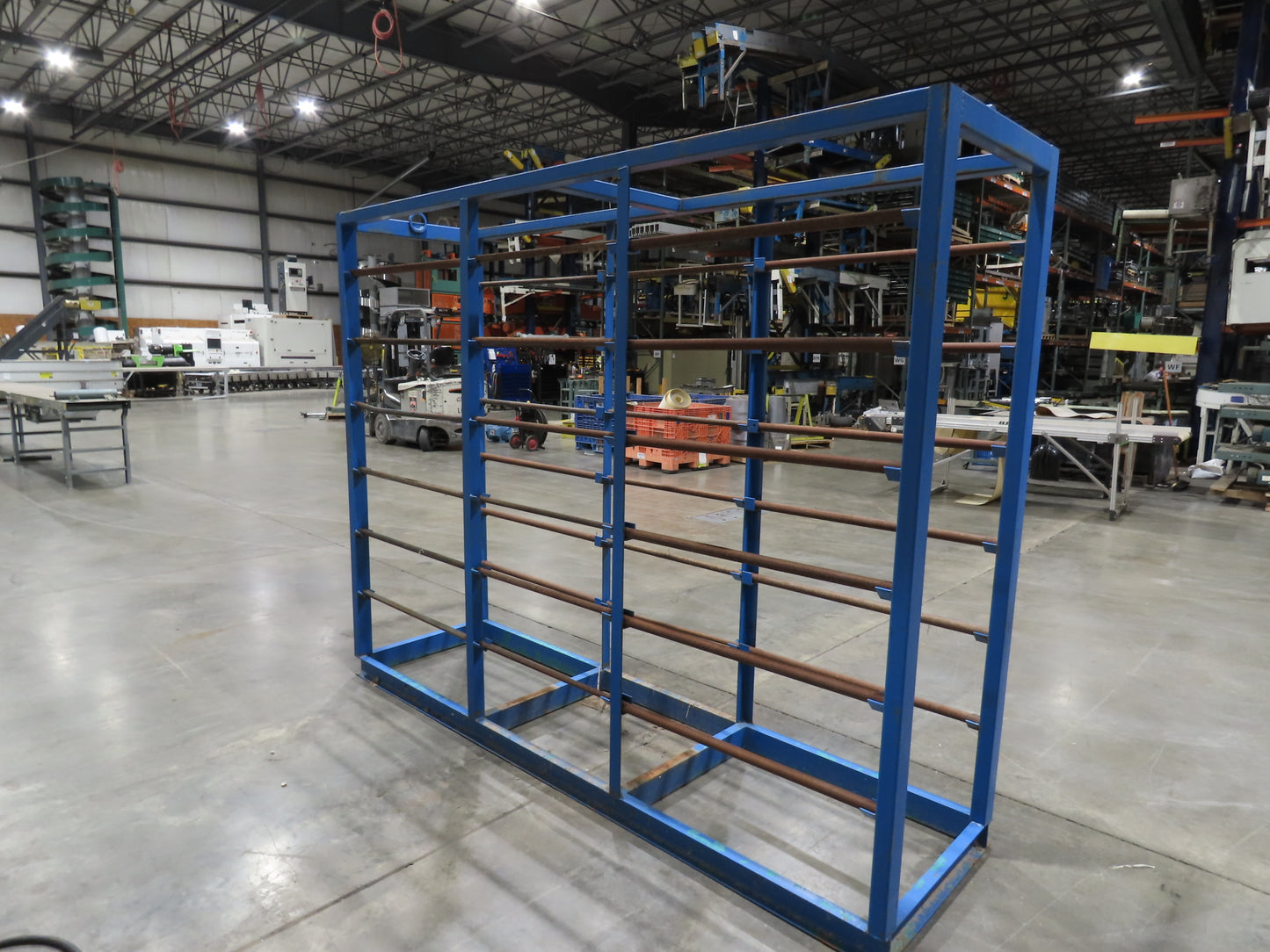 Industrial Custom Wire Spool Organizer Rack Cable Management 36 Rod 113x32x90"