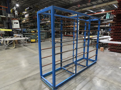 Industrial Custom Wire Spool Organizer Rack Cable Management 36 Rod 113x32x90"