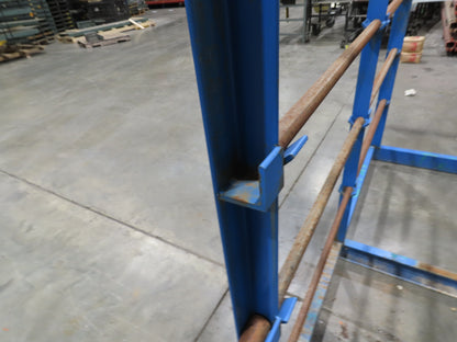 Industrial Custom Wire Spool Organizer Rack Cable Management 36 Rod 113x32x90"