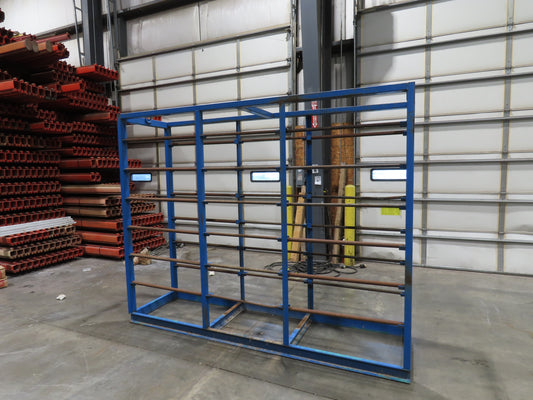 Industrial Custom Wire Spool Organizer Rack Cable Management 36 Rod 113x32x90"