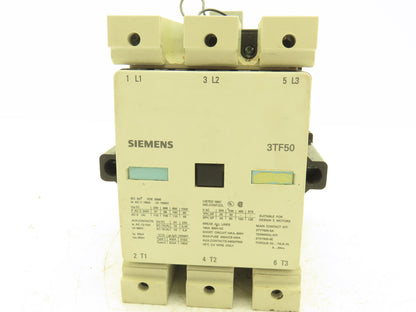 Siemens 3TF50 22-0AJ2 Motor Starter IEC Contactor 3Ph 1000V 125Hp 160A Coil 115V