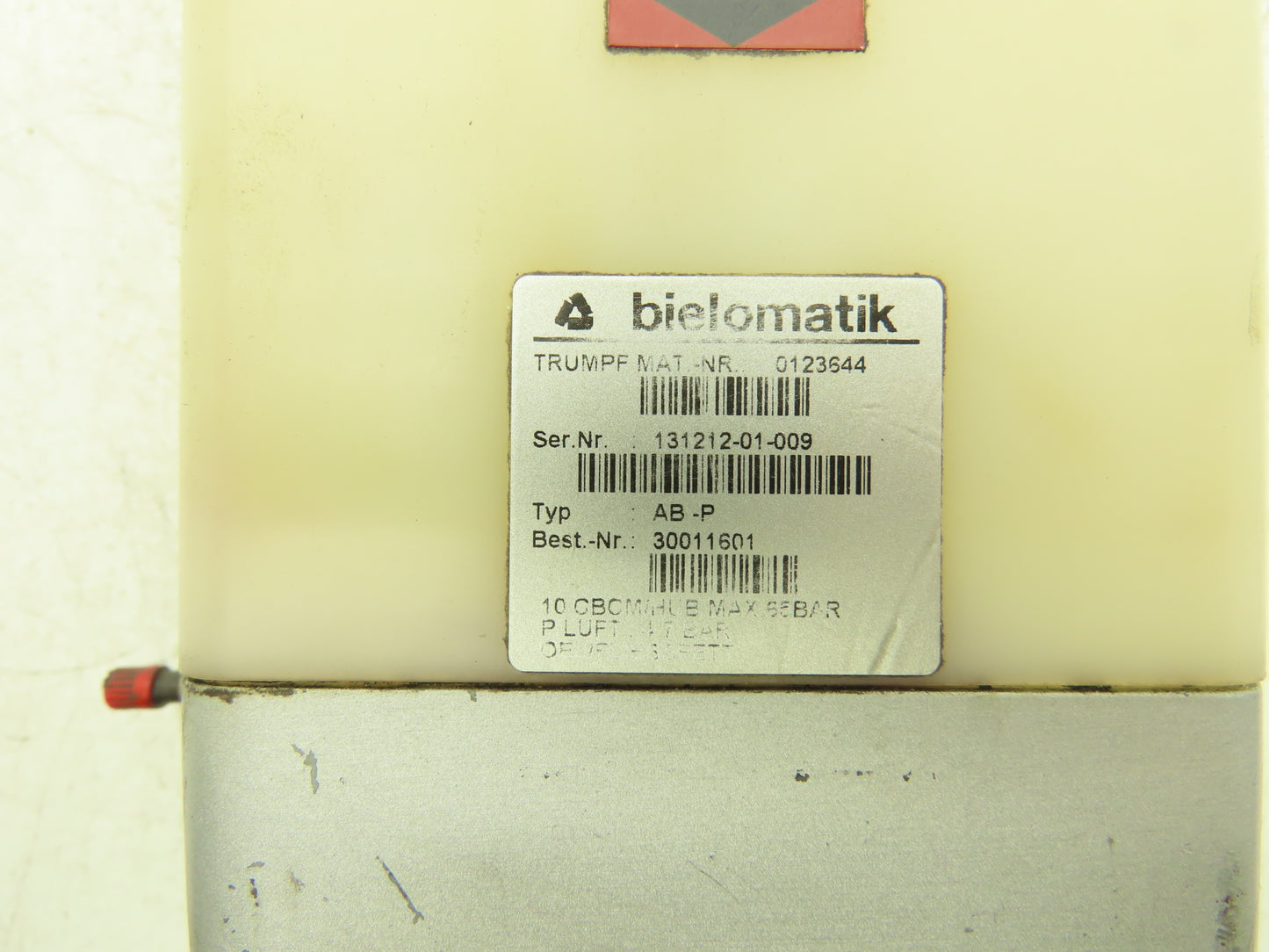 Bielomatik AB-P Single Piston Lubrication Pump 1.2 Liter 60bar 870psi 24VDC