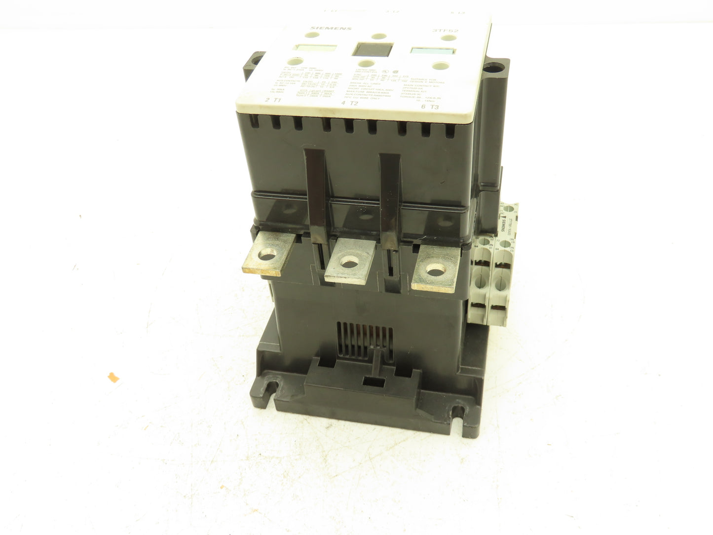 Siemens 3TF52 22-0AJ2 Motor Starter IEC Contactor 3Ph 1000V 200Hp 200A Coil 115V
