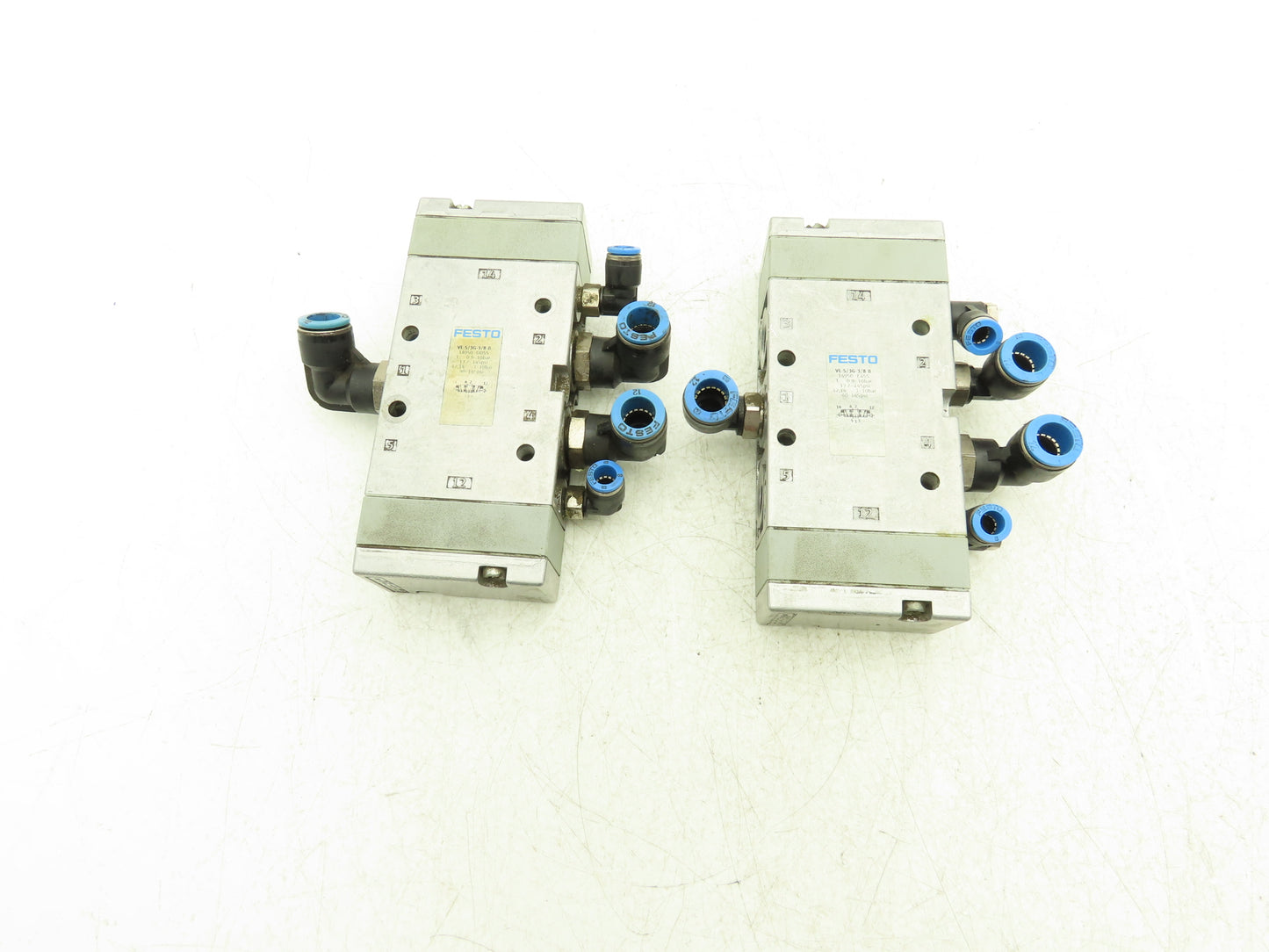 Festo VL-5/3G-3/8-B Pneumatic Control Valve 40-145PSI 3/8"NPT Ports Lot of 2
