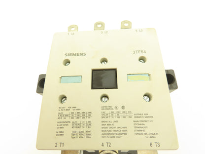 Siemens 3TF54 22-0AJ2 Motor Starter IEC Contactor 3Ph 1000V 250Hp 300A Coil 115V
