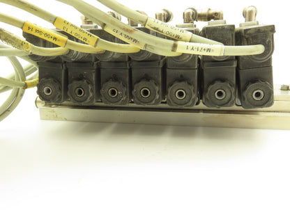 Vektor AG VP8100196 12-Station Manifold w/Herion Pneumatic Solenoid Valves 24VDC