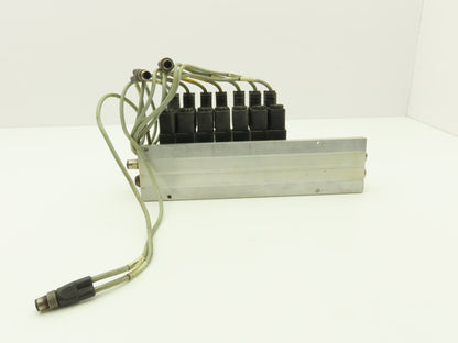 Vektor AG VP8100196 12-Station Manifold w/Herion Pneumatic Solenoid Valves 24VDC