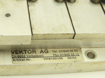 Vektor AG VP8100196 12-Station Manifold w/Herion Pneumatic Solenoid Valves 24VDC