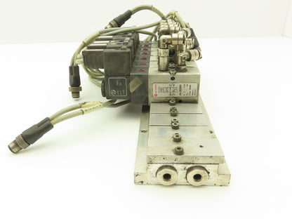 Vektor AG VP8100196 12-Station Manifold w/Herion Pneumatic Solenoid Valves 24VDC