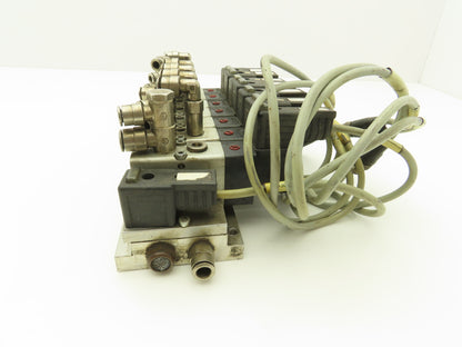 Vektor AG VP8100196 12-Station Manifold w/Herion Pneumatic Solenoid Valves 24VDC