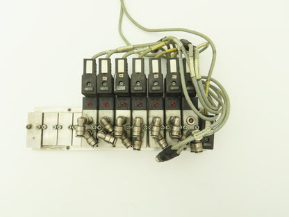 Vektor AG VP8100196 12-Station Manifold w/Herion Pneumatic Solenoid Valves 24VDC