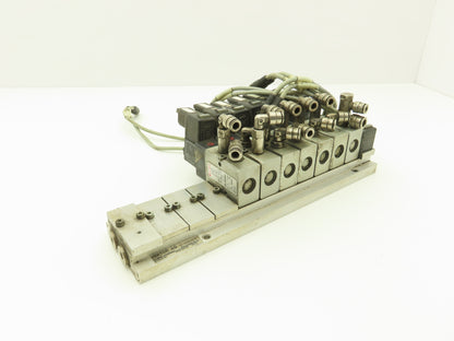 Vektor AG VP8100196 12-Station Manifold w/Herion Pneumatic Solenoid Valves 24VDC