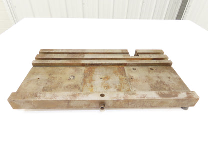 Press Brake Bed Offset Tang Base 9.5" Deep 18" Wide With T Slots 1/2" Tang