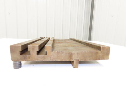 Press Brake Bed Offset Tang Base 9.5" Deep 18" Wide With T Slots 1/2" Tang