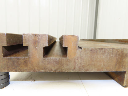Press Brake Bed Offset Tang Base 9.5" Deep 18" Wide With T Slots 1/2" Tang