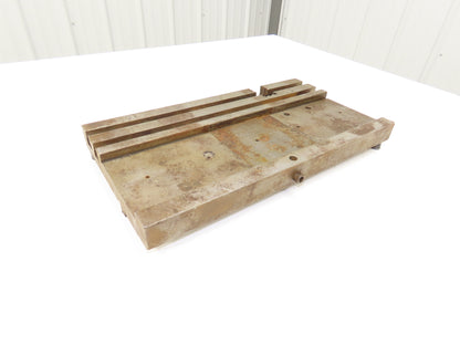 Press Brake Bed Offset Tang Base 9.5" Deep 18" Wide With T Slots 1/2" Tang